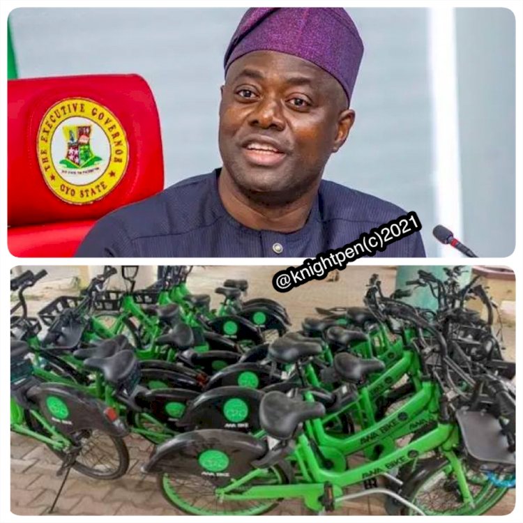 REACTIONS AS GOV MAKINDE TEST RUN THE BIKES HE BOUGHT FOR SECRETARIAT STAFFS