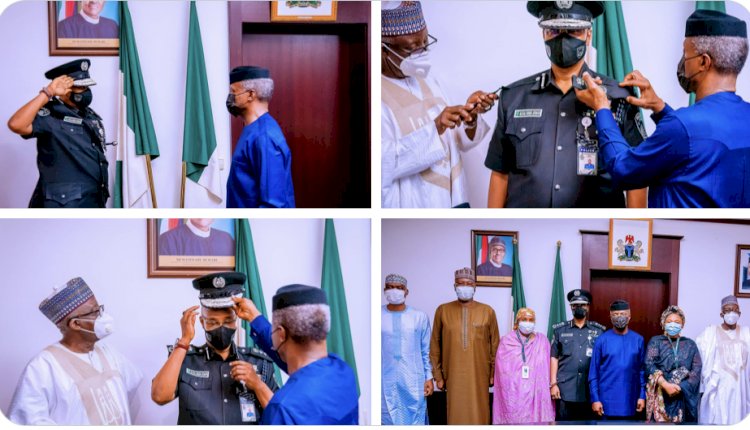 NIGERIANS REACTS AS NEW POLICE IG GET DECORATED BY THE VICE PRESIDENT
