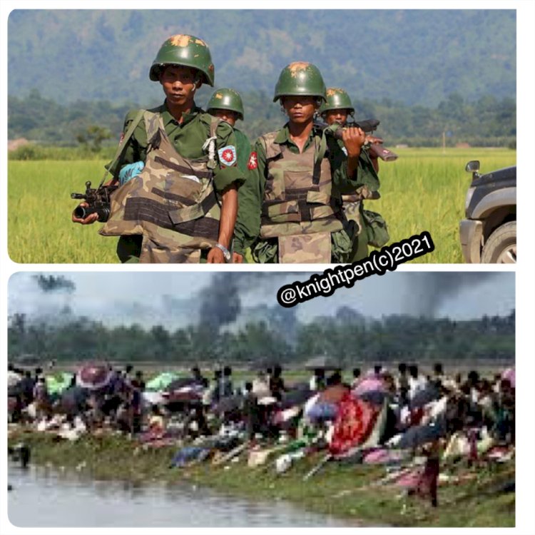 MYANMAR SOLDIERS ON A GENOCIDE MISSION IN THE SAGAING REGION