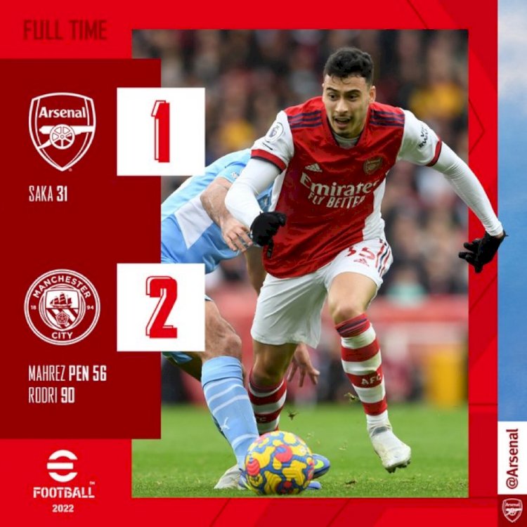 ARSENAL GAME AGAINST MANCHESTER CITY IS THEIR BIGGEST EFFORTS OF THE SEASON